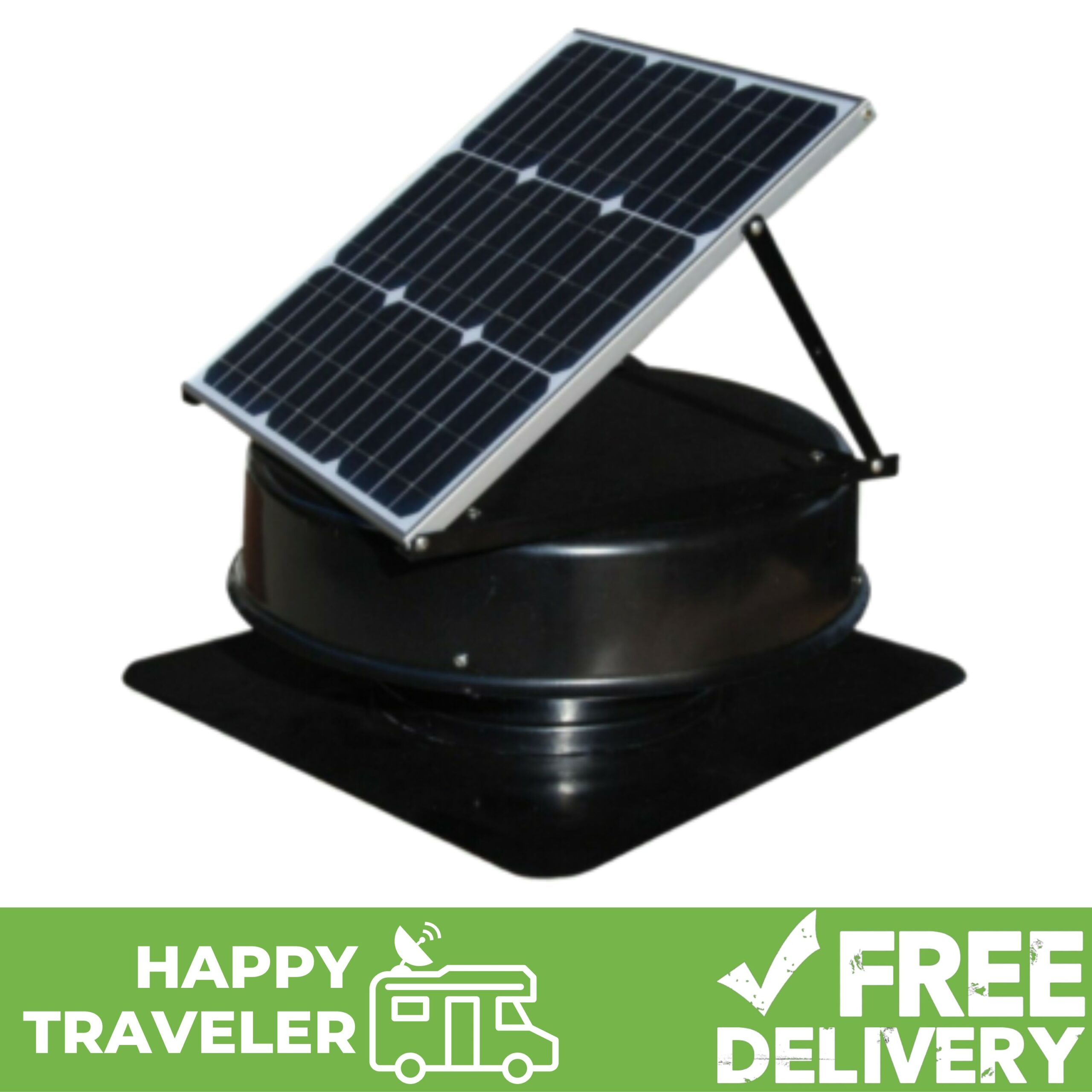 SolarKing Solar Roof Ventilation Fan V2 – New Metal Blades – Happy Traveler
